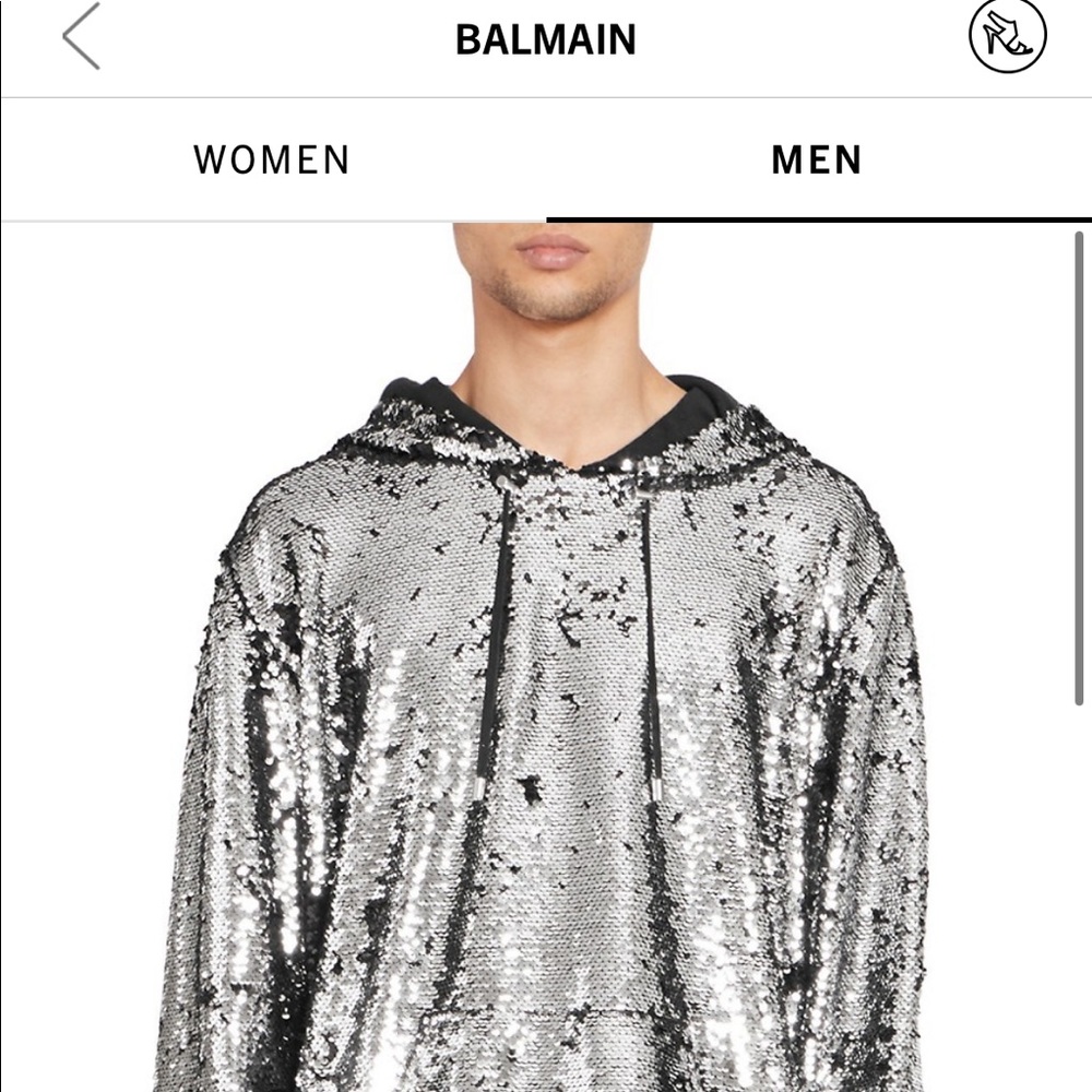 Balmain sequin hoodie